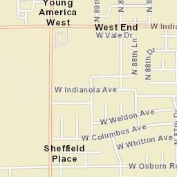 8900-8998 West Weldon Avenue, Phoenix Street Map