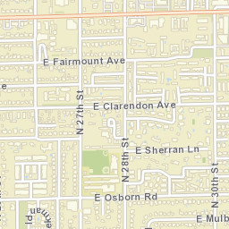 3801-3835 N 27th St Phoenix AZ Street Map