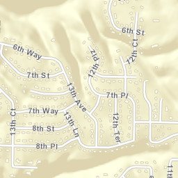 Highland Forest Alabama Street Map