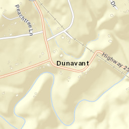 Dunavant Alabama Street Map