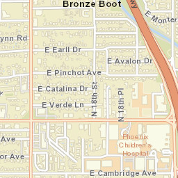 Bronze Boot Arizona Street Map