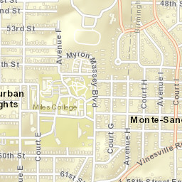 Monte-Sano Alabama Street Map