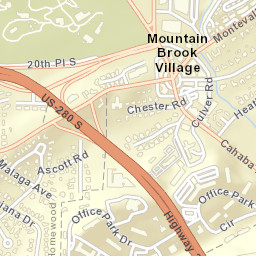 2738-2804 Cahaba Road, Mountain Brook, AL Street Map