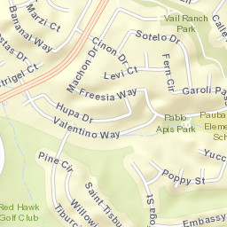 Temecula Ranchos California Street Map