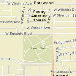 Young America Homes Arizona Street Map