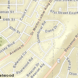 Fairfield Village Alabama Street Map