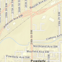 Powderly Alabama Street Map