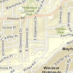 Mayfair Alabama Street Map