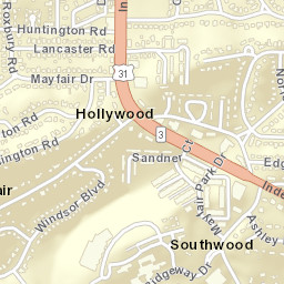 Southwood Alabama Street Map