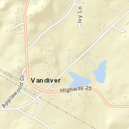 Vandiver Alabama Street Map