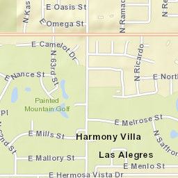 Las Alegres Arizona Street Map