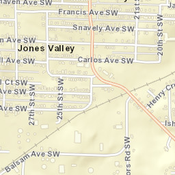 Jones Valley Alabama Street Map