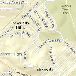Ishkooda Alabama Street Map