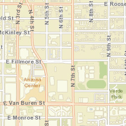 200 East Van Buren Street, Phoenix, AZ Street Map