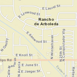Rancho de Arboleda Arizona Street Map