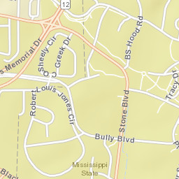 Mississippi State University Bost Extension Drive Starkville  Street Map