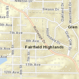 Fairfield Highlands Alabama Street Map