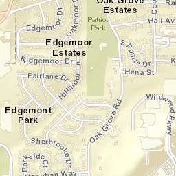 Oak Grove Estates Alabama Street Map