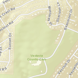 Vestwood Hills Alabama Street Map
