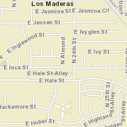 Los Maderas Arizona Street Map