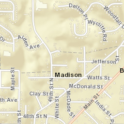 Madison Alabama Street Map