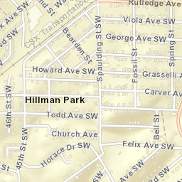 Hillman Park Alabama Street Map