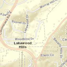 Lakewood Hills Alabama Street Map