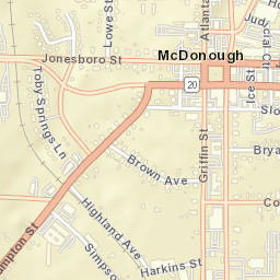1-25 College Street, McDonough, GA Street Map