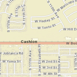 Cashion Arizona Street Map