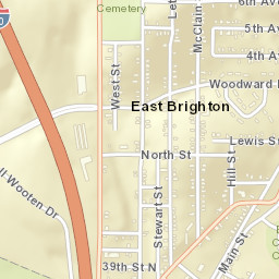 Brighton Alabama Street Map