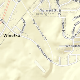 Winetka Alabama Street Map