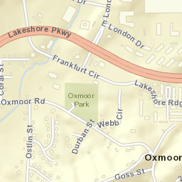 Oxmoor Alabama Street Map