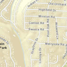 Mountain Woods Park Alabama Street Map