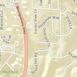 Southridge Alabama Street Map