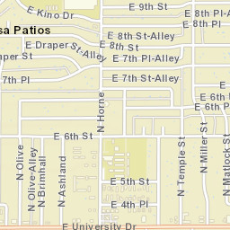 Mesa Patios Arizona Street Map