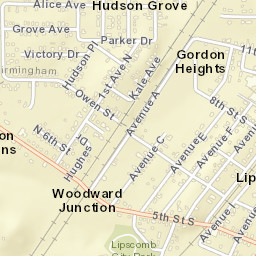 Gordon Heights Alabama Street Map