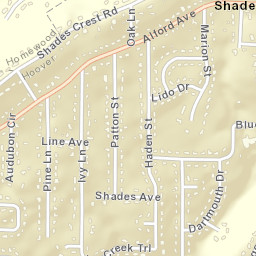 Mountain Oaks Alabama Street Map