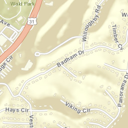South Vestavia Hills Alabama Street Map