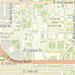 298 East University Drive, Arizona State University Street Map