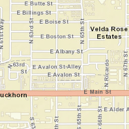 Velda Rose Estates Arizona Street Map