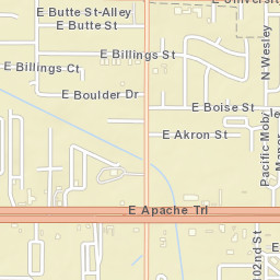 Pacific Mobile Manor Arizona Street Map