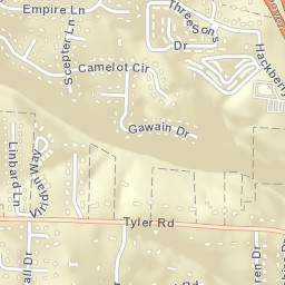 Camelot Woods Alabama Street Map