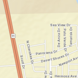 Desert Shores California Street Map