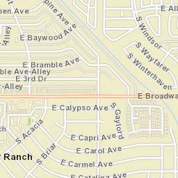 Fuller Ranch Arizona Street Map