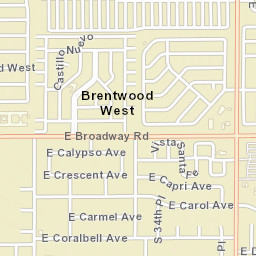 Brentwood West Arizona Street Map