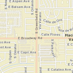 Hacienda de Valencia Arizona Street Map