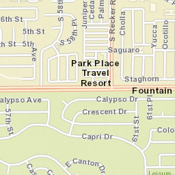Fountain East Arizona Street Map