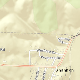 Shannon Alabama Street Map