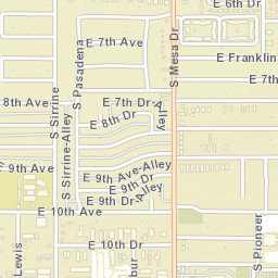 1039 S Lewis Mesa AZ 85210 Street Map