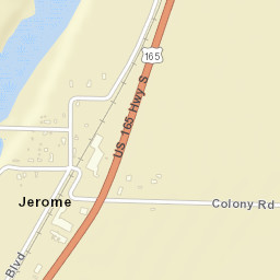 Jerome Arkansas Street Map